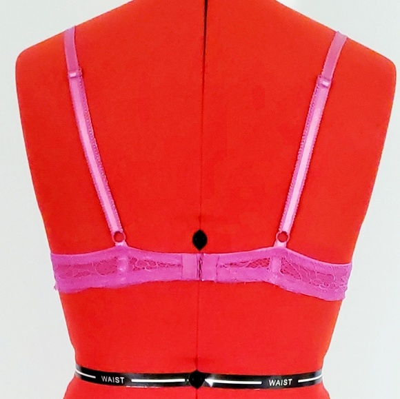 MH Plus Lace Underwire Bra - Magenta & Grey 38C - Picture 4 of 8